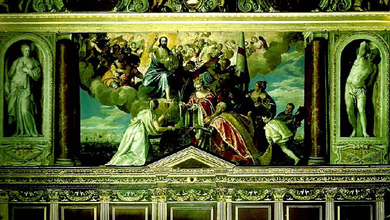 Paolo  Veronese doge sebastiano venier,s thanksgiving for the battle of lepanto Sweden oil painting art